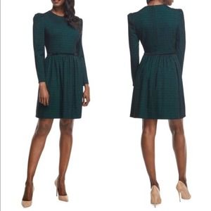 NWT! GAL MEETS GLAM Callie Dress Velvet Bow Holiday Winter